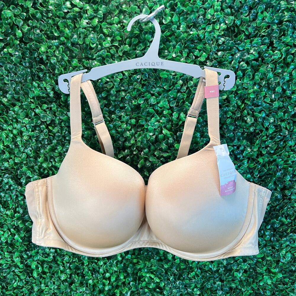 NWT Cacique Underwire Support Bra Tan 48C Style C6150-Y5566 Lane Bryant